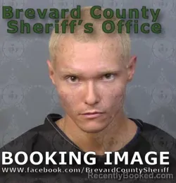 Mugshot of Collin Louis Woodruff booked in Brevard County, Florida on August 23, 2026