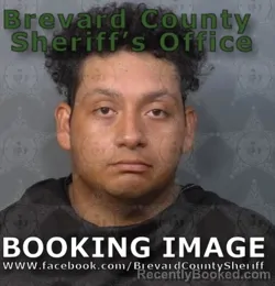Mugshot of Francisco Javier Perez booked in Brevard County, Florida on August 24, 2026