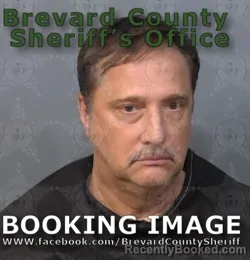 Mugshot of Lawrence Allen Gerber booked in Brevard County, Florida on August 24, 2026