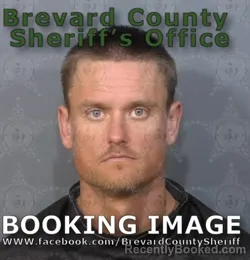 Mugshot of Nicholas William Burgess booked in Brevard County, Florida on August 24, 2026