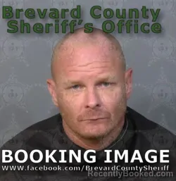 Mugshot of Ryan Glen Cornman booked in Brevard County, Florida on August 24, 2026