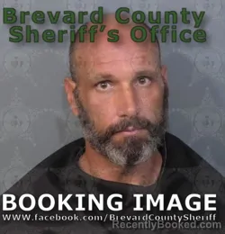 Mugshot of Christopher Daniel Johnson booked in Brevard County, Florida on August 25, 2026