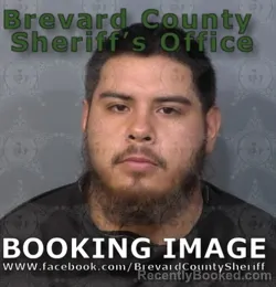 Mugshot of Ivan Flores booked in Brevard County, Florida on August 27, 2026