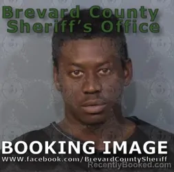 Mugshot of Duriel Jamal Johnson booked in Brevard County, Florida on August 28, 2026