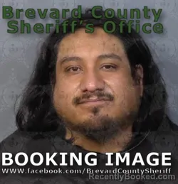 Mugshot of Daniel Olguin booked in Brevard County, Florida on August 29, 2026