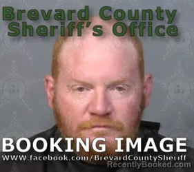 Mugshot of Thomas Edward Moore booked in Brevard County, Florida on August 29, 2026