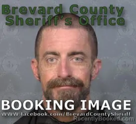Mugshot of Travis Stephenson Melvin booked in Brevard County, Florida on August 29, 2026