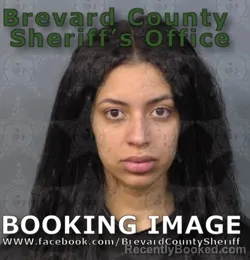 Mugshot of Lissandra Serrano Alcala booked in Brevard County, Florida on September 1, 2026
