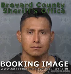 Mugshot of Isidro Sarmiento Aguilar booked in Brevard County, Florida on September 3, 2026