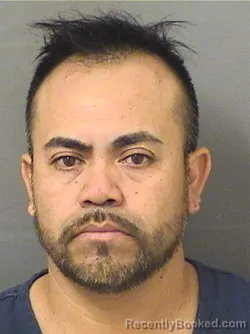 Mugshot of JUAN RAMIREZGARCIA booked in Palm Beach County, Florida on March 28, 2026