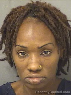 Mugshot of SHARKIERA SHAVONTEL GREEN booked in Palm Beach County, Florida on March 30, 2026