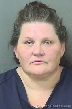 Mugshot of GINGER RENEE ODOM booked in Palm Beach County, Florida on June 12, 2026