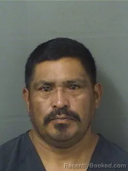 Mugshot of Jose Ruizcoreas booked in Palm Beach County, Florida on August 9, 2026