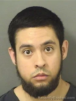 Mugshot of Jason Rodrigo Barrios booked in Palm Beach County, Florida on August 16, 2026