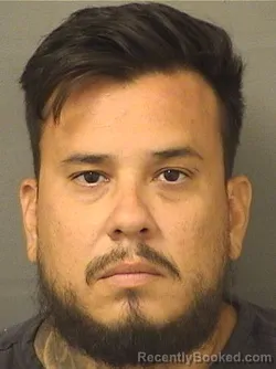 Mugshot of Juan Nunez booked in Palm Beach County, Florida on August 17, 2026