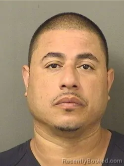 Mugshot of David Luis Rivera booked in Palm Beach County, Florida on August 18, 2026