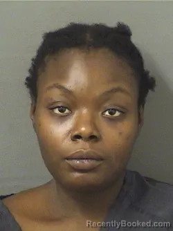 Mugshot of Nahesha Nozistene booked in Palm Beach County, Florida on August 19, 2026