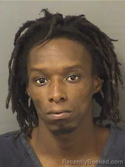 Mugshot of James Jamari Johnson booked in Palm Beach County, Florida on August 21, 2026