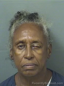 Mugshot of Ruby Russell booked in Palm Beach County, Florida on August 21, 2026
