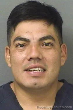 Mugshot of Erik Joan Moraleschavez booked in Palm Beach County, Florida on August 23, 2026