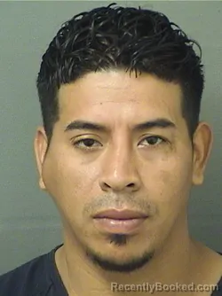 Mugshot of Moises Contreraschocon booked in Palm Beach County, Florida on August 23, 2026