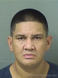 Mugshot of Alexis Jose Soto booked in Palm Beach County, Florida on August 24, 2026