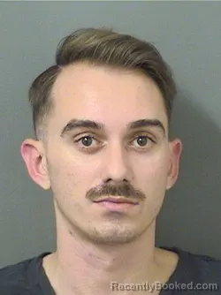 Mugshot of Jacob Christopher Griesmer booked in Palm Beach County, Florida on August 25, 2026