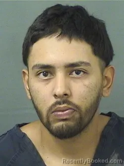 Mugshot of Jordy Magdiel Rugamabanegas booked in Palm Beach County, Florida on August 25, 2026