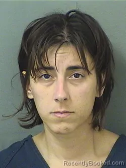 Mugshot of Alexa Rae Scharf booked in Palm Beach County, Florida on August 26, 2026