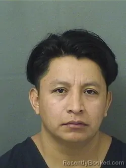 Mugshot of Nicasio Nomberto Vicente booked in Palm Beach County, Florida on August 30, 2026