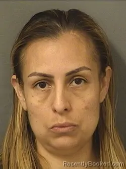 Mugshot of Lizeth Diaz booked in Palm Beach County, Florida on August 30, 2026