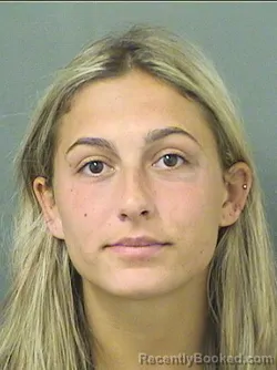 Mugshot of Sophia Giannarose Dennis booked in Palm Beach County, Florida on September 1, 2026