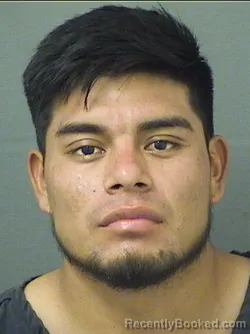 Mugshot of Widman Onesimo Perezvelasquez booked in Palm Beach County, Florida on September 6, 2026