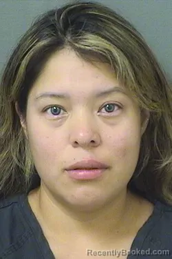 Mugshot of Zulley Andrea Samaniego booked in Palm Beach County, Florida on September 7, 2026