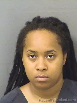 Mugshot of Qiana Inman booked in Palm Beach County, Florida on September 14, 2026
