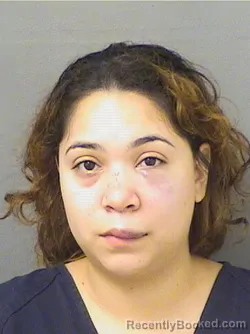 Mugshot of Selena Mejia booked in Palm Beach County, Florida on October 12, 2026