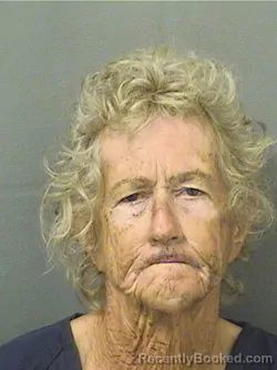 Mugshot of Margaret Doris Mckeon booked in Palm Beach County, Florida on October 12, 2026