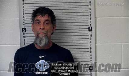Booking photo from Jackson County, Kansas