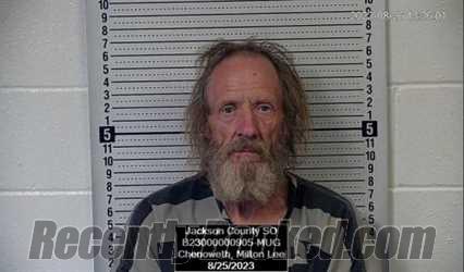 Booking photo from Jackson County, Kansas