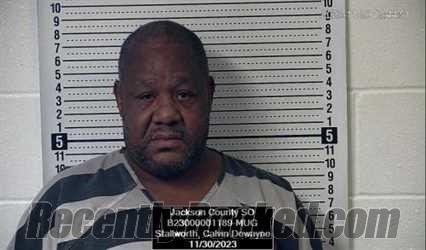 Booking photo from Jackson County, Kansas