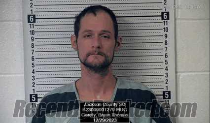 Booking photo from Jackson County, Kansas