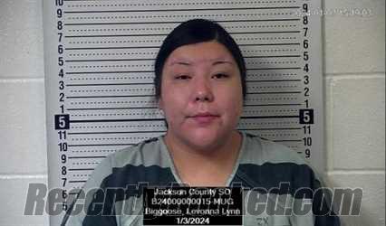 Booking photo from Jackson County, Kansas