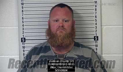 Booking photo from Jackson County, Kansas