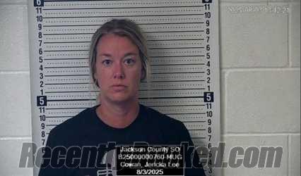Booking photo from Jackson County, Kansas