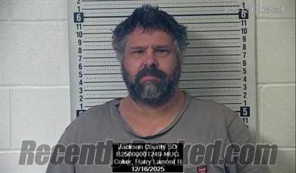 Booking photo from Jackson County, Kansas