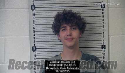 Booking photo from Jackson County, Kansas