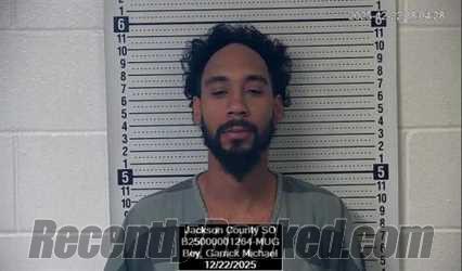 Booking photo from Jackson County, Kansas