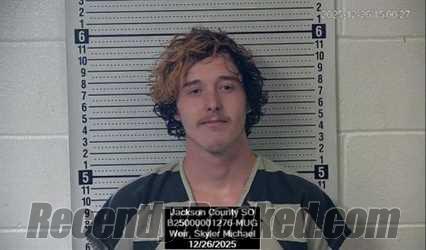 Booking photo from Jackson County, Kansas