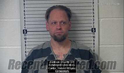 Booking photo from Jackson County, Kansas