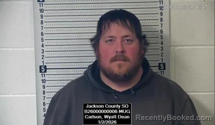 Booking photo from Jackson County, Kansas